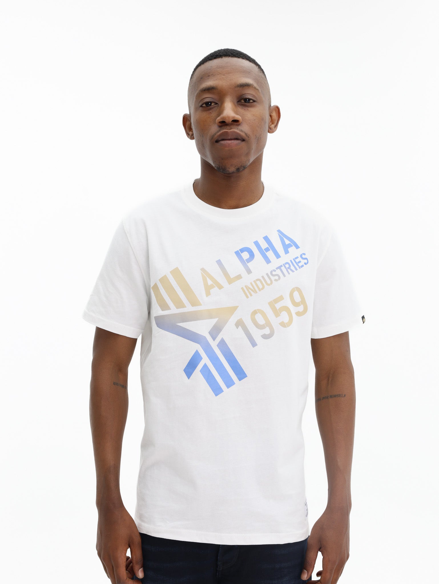 Alpha T-Shirt Gradient White